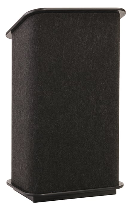 Soundcraft Systems CFLO CFL Floor Lectern Convention Series Lectern With Black Carpet And Natural Wood Trim