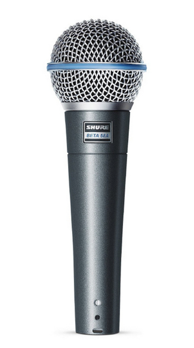 Shure Beta 58A Bundle Supercardioid Dynamic Vocal Mic With Boom Stand And XLR Cable