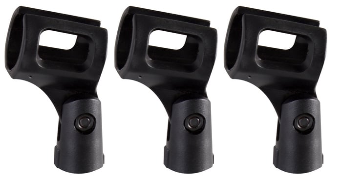 Gator GFW-MIC-CLIPW3-K 3x Wireless Microphone Clip Bundle