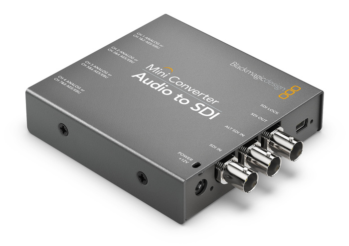 Blackmagic Design Mini Converter Audio to SDI 4x 1/4" Audio Input To 1080p 3G/HD/SD-SDI Embedder And Converter