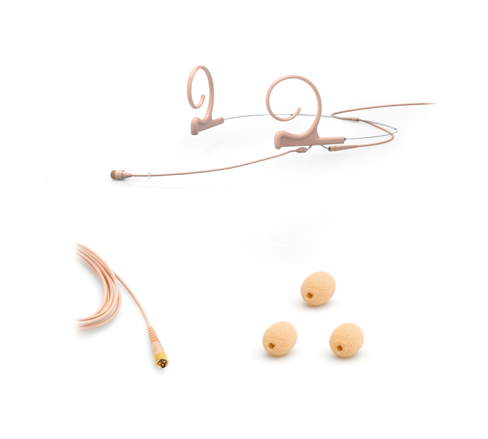 DPA 4266-OC-F-F00-MH 4266 Omnidirectional Flex Headset Mic With MicroDot Connector, Beige