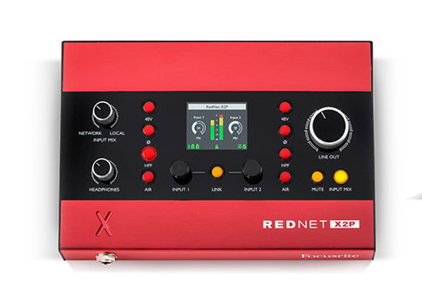 Focusrite Pro RedNet X2P Dante Audio Network Interface With 2x2 Analog I/O