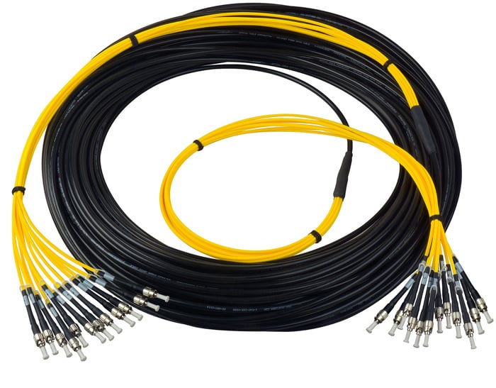 Camplex HF-TS12LC-0100 12-Channel Tactical Fiber Optical Snake 100 Ft Fiber Optic Snake With LC Single Mode Connectors