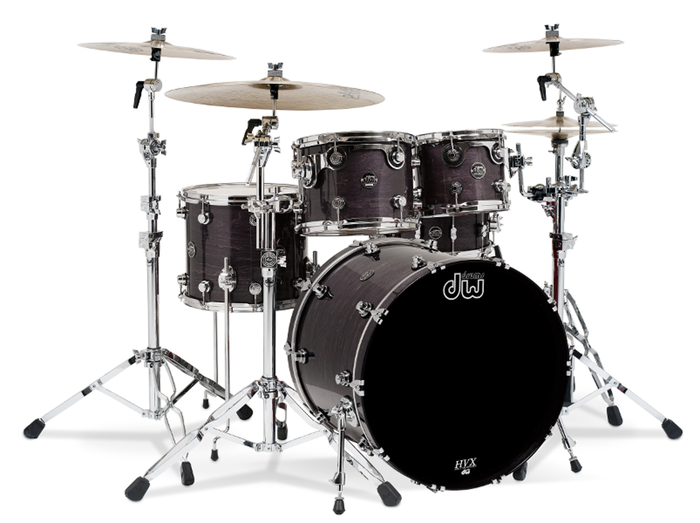 DW DRKTPLC04BB Performance Series Rock 4-Piece Shell Pack With Lacquer Finish