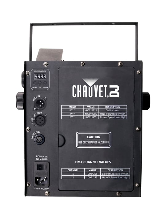 Chauvet DJ Hurricane Haze 2D Water Based Haze Machine With 1,200 Cfm Output And DMX