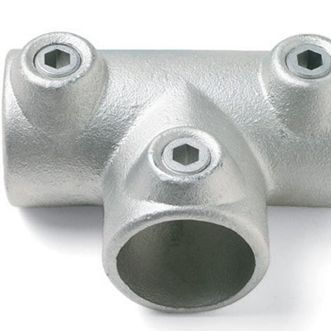 Rose Brand Pipe & Tube Clamp 3 Point Tee Connector For 1 1/2" Pipe