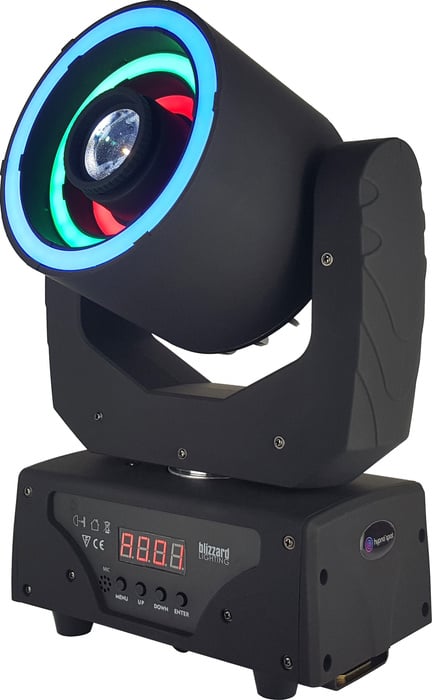 Blizzard Hypno Spot 30W White LED Moving Head Spot With 3 LED Effects Rings