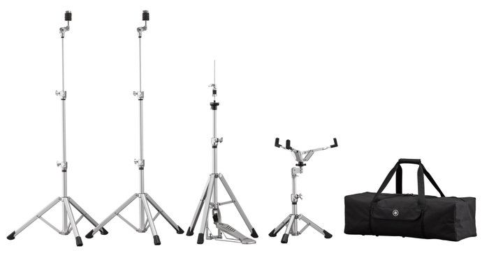 Yamaha HW-3 Crosstown Advanced 4-Piece Hardware Pack 2 Cymbal Stands, Hi-hat Stand, And Snare Drum Stand