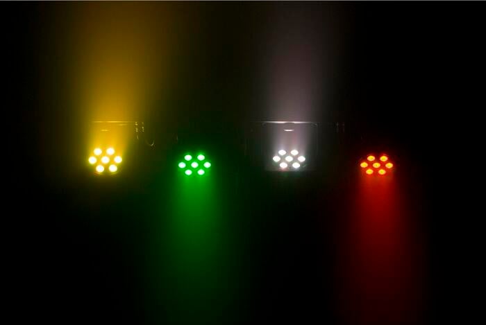 Chauvet DJ 4BAR Tri USB Washlight System With (4) 7x 3w RGB LED PAR Cans And Tripod Stand