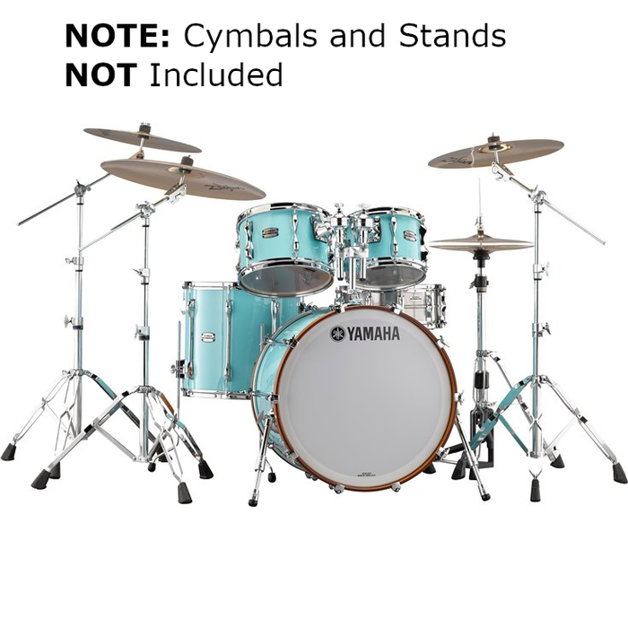 Yamaha Recording Custom 4-Piece Shell Pack - Surf Green 10"x7.5" And 12"x8" Rack Toms, 16"x15" Floor Tom, And 22"x18" Bass Drum