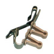 Sennheiser MZQ222-NI Dual Post Tie Clip For MKE Platinum, MKE2, MKE102 And MKE104, Nickel/Beige