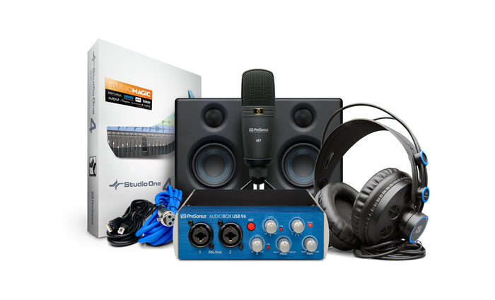 PreSonus Audiobox Studio Ultimate Bundle Incldudes AudioBox 96 USB Audio / MIDI Interface, Mic, Headphones, Cables And Software