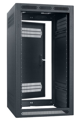 Lowell LER-2127 Enclosed 21 Unit Rack With Adjustable Rails, 27" Deep, Black