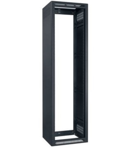 Lowell LER-4422-LRD Enclosed 44 Unit Rack With Adjustable Rails, 22" Deep, W/O Rear Door, Black