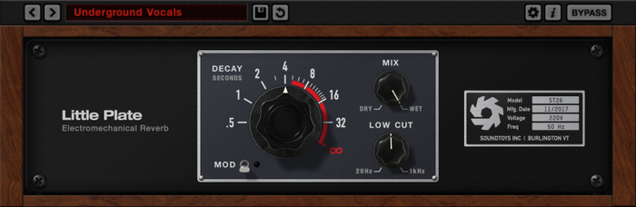 SoundToys LITTLE-PLATE-5 Electromechanical Reverb Plug-in [VIRTUAL]