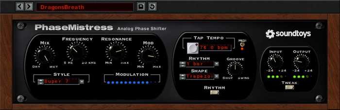 SoundToys PHASE-MISTRESS-5 Analog Phase Shifter Plug-In [VIRTUAL]