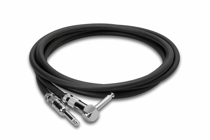 Zaolla ZGT-020R Straight To Right-Angle Guitar Cable, 20 Ft