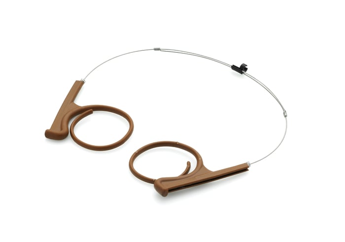 DPA HE2C8 Replacement D:fine Dual Earhook Headset Mount, Small, Brown