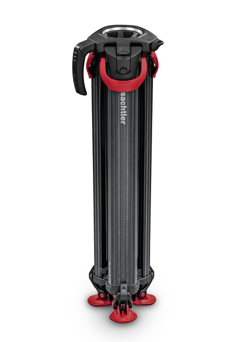 Sachtler 5585 Flowtech 100 MS Carbon Fiber Tripod With Mid-Level Spreader And Rubber Feet