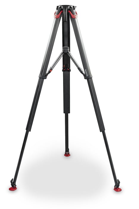 Sachtler 5585 Flowtech 100 MS Carbon Fiber Tripod With Mid-Level Spreader And Rubber Feet