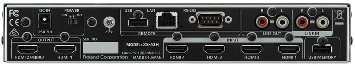 Roland Professional A/V XS-42H 4x2 HDMI Matrix Switcher