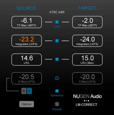 NuGen Audio LM-CORRECT-2 Loudness Compliance, Peak Correction Software [VIRTUAL]