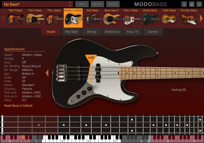 IK Multimedia MODO-BASS-CG Physical Bass Modeling Plug In [download]