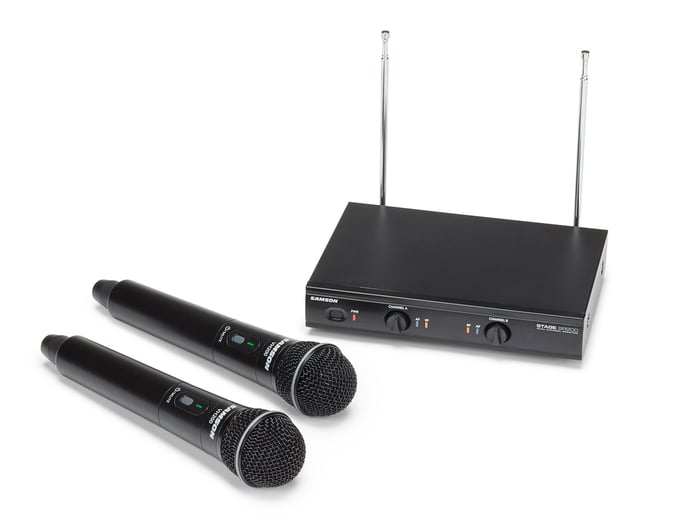 Samson SWS200HH-A Stage 200 Dual-Channel Handheld Wireless System With 2 Q6 Microphones