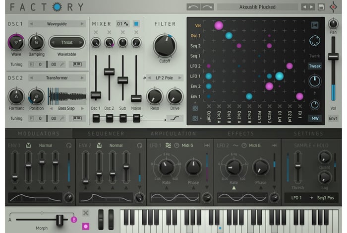 Sugar Bytes Sugar Bytes Factory 2x10 Oscillator Engine Ployphonic Synth [download]