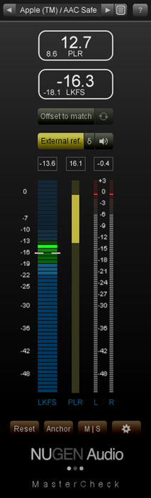 NuGen Audio MasterCheck Cross Platform Mastering Solution [download]