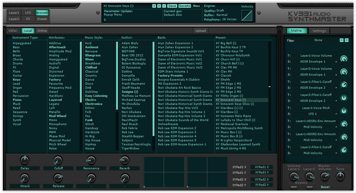 KV331 Audio KV SynthM Everything Bundle SynthMaster + Expansion Banks [download]