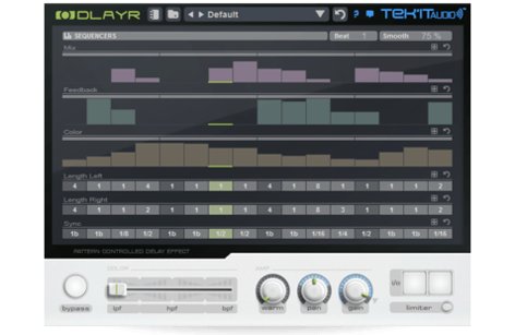 Tek'it Audio Tekit Dlayr Pattern Controlled Delay Plug-in [download]