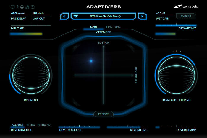 Zynaptiq Software ADAPTIVERB Harmonic Tracking Resynthesis Reverb [download]