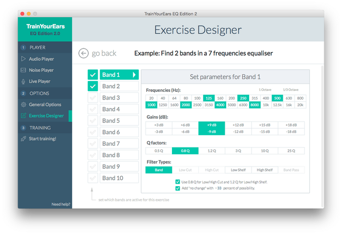 Train Your Ears TrainYourEars EQ v2 - 1 To 4 Frequency And Equalization Ear Trainer, Public Use License [download