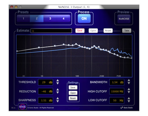 Sonic Studio SONIC-STUD-NONOISE-3 Hiss & Hum Removal Plugin [download]