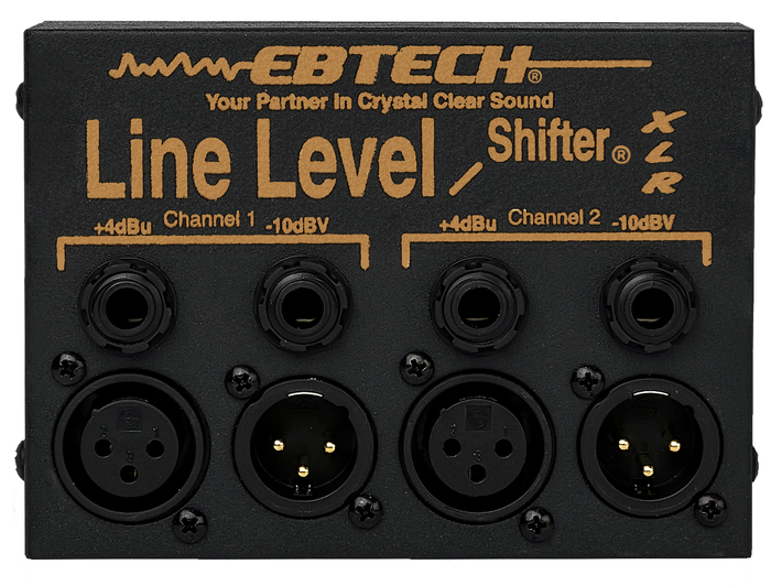 Ebtech LLS2XLR Line Level Shifter, 2 Channel With XLR Jacks