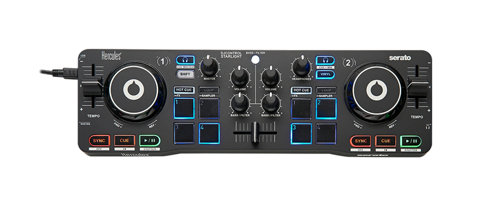 Hercules DJ DJControl Starlight Portable DJ Controller for