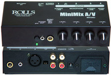 Rolls MX56c 4-Channel Mixer With XLR, RCA, 1/4" And 1/8" Inputs