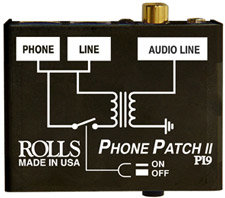 Rolls PI9 Phone Patch, RJ11 To RCA Or 1/8" TRS