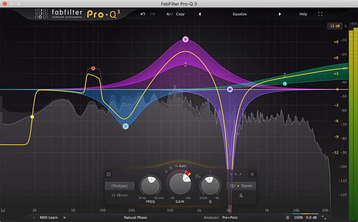 FabFilter FAB-PRO-Q-3 Linear-Phase Mid/Sides EQ Plug-in (download)