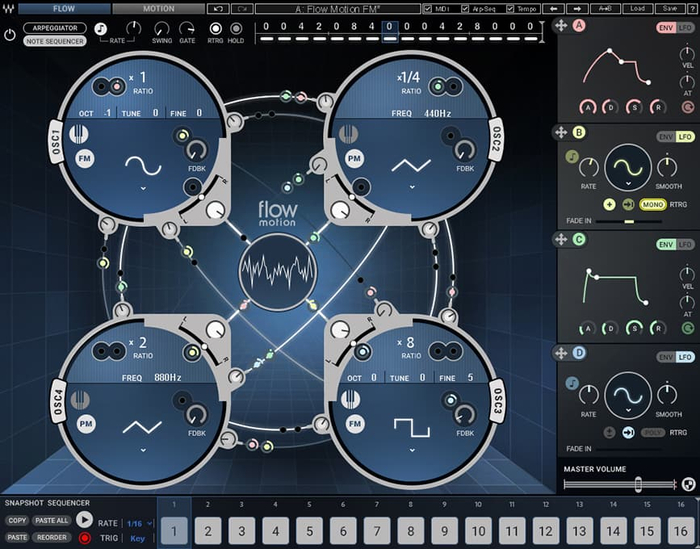 Waves Flow Motion FM Synth (download) Hybrid Instrument Combining FM And Subtractive Synthesis