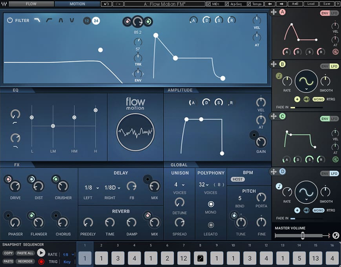 Waves Flow Motion FM Synth (download) Hybrid Instrument Combining FM And Subtractive Synthesis