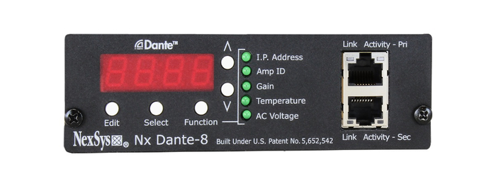 Crest NX-DANTE NX Dante® 8 Multi-channel Network Audio Interface Module