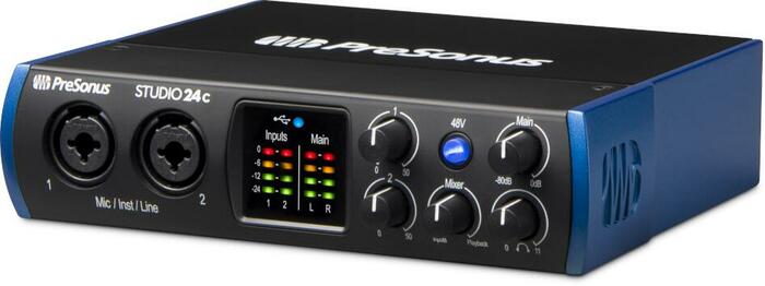 PreSonus Studio 24c 2 X 2 USB-C Audio Interface With Studio One Artist DAW Software