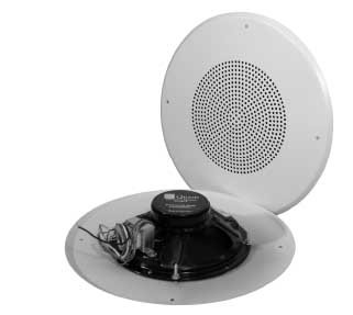 Quam C10X/BU/WS 8" Ceiling Speaker, 25V/70.7V With Stud-Mount Round Baffle