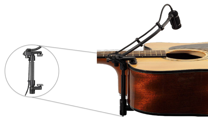 Audio-Technica ATM350GL Cardioid Instrument Mic With Guitar Mount + 9" Gooseneck