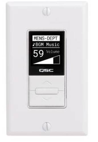 QSC MP-MFC Wall Plate Controller, For Use With QSC MP-M Zone Mixers