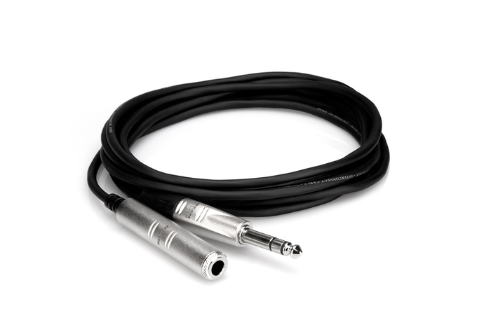 Hosa HXSS-005 5' Pro Series 1/4" TRS To 1/4" TRS Headphone Extension Cable