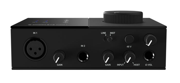 Native Instruments Komplete Audio 1 192 KHz 24 Bit USB Recording Interface With 1 XLR Input 1 Line Input And 2 RCA Outputs