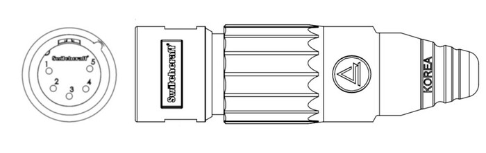 Switchcraft AAA5MBZ 5-pin XLRM AAA Series Cable Mount Connector